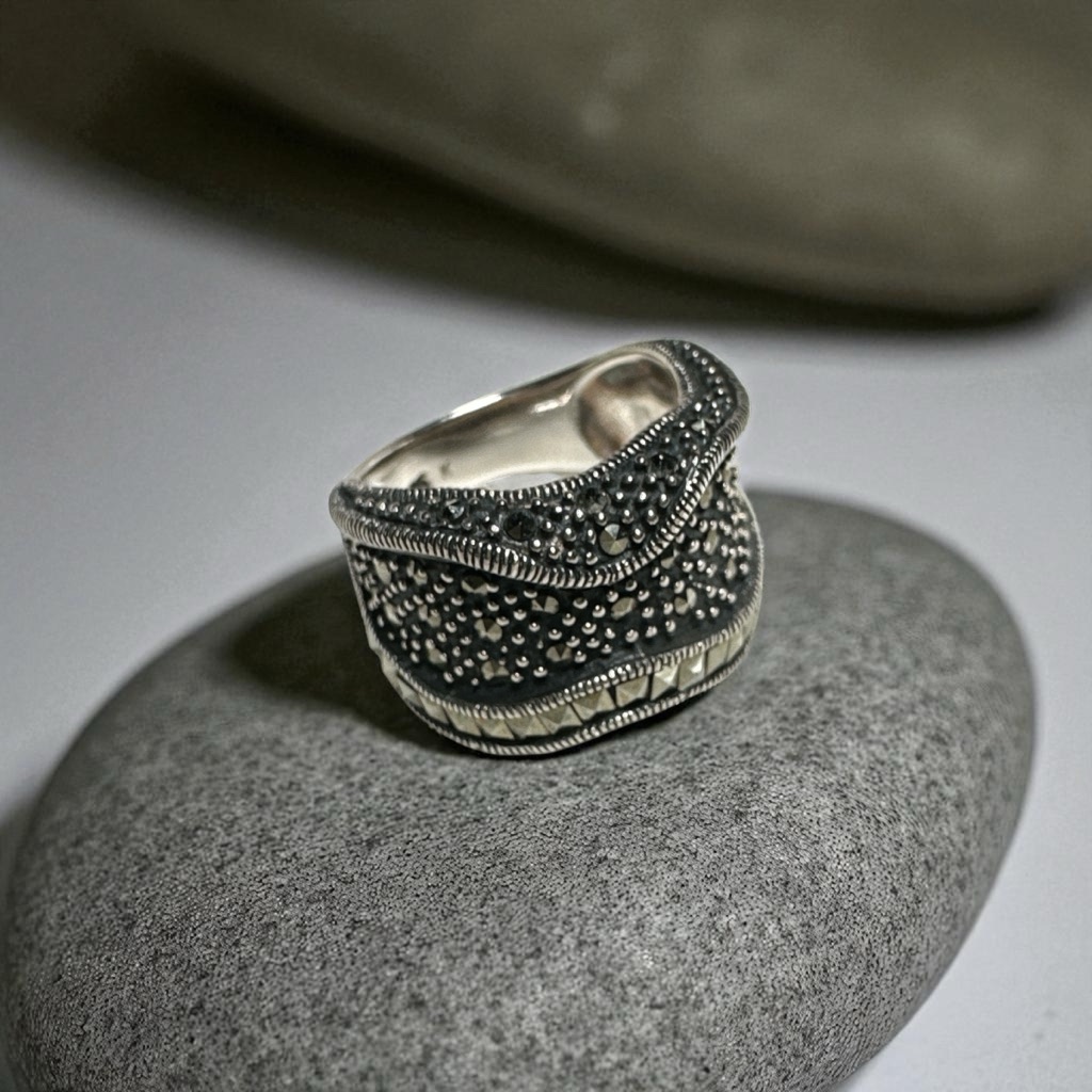 Silver Textured Silver Ring